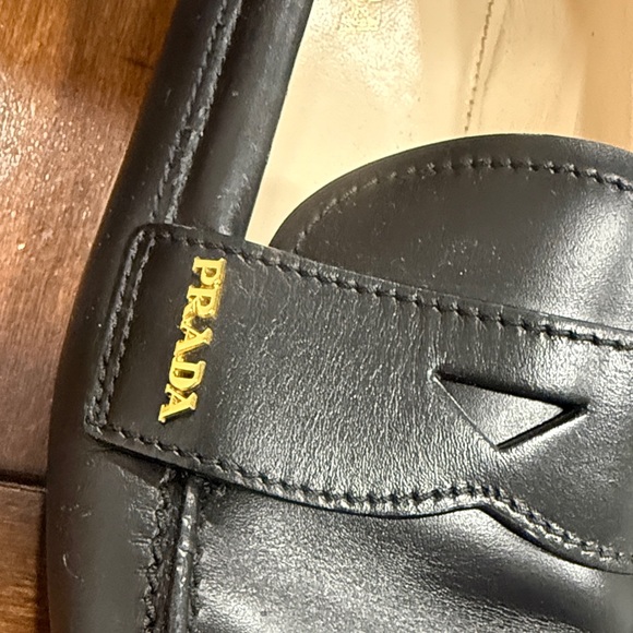 Prada Women's Classic Black Leather Loafers - Picture 4 of 9